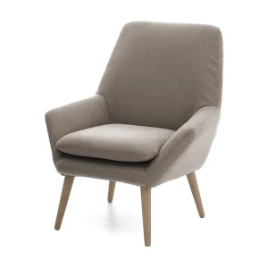 Talamo Italia Fauteuil Annarita Taupegrijs Armleuningen 200 kg Steunhoogte 44 cm Made in Italy