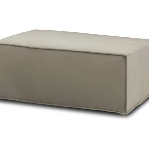 Talamo Italia Pouf Antonella 70x100x43h cm Grijs, Afneembare Hoes, Rechthoekig, Vulling Stof Made in Italy Talamo Italia Pouf Antonella 70x100x43h cm Grijs, Afneembare Hoes, Rechthoekig, Vulling Stof Made in Italy