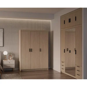 AX LIVING Kledingkast Storicos 3 deuren geolied eiken 133 cm modern