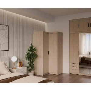 AX LIVING Hoekkast Storicos geolied eiken 98x190x98 cm