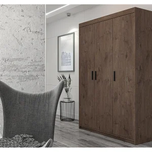 AX LIVING Kledingkast Storicos 3 deuren eiken Lefkas 133 cm
