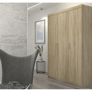 AX LIVING Kledingkast Storicos 3 deuren eiken Sonoma 133 cm
