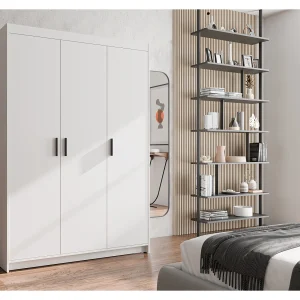 AX LIVING Kledingkast Storicos 3 deuren wit 133 cm modern