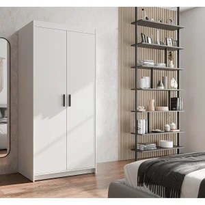 AX LIVING Kledingkast Storicos 2 deuren wit 90 cm