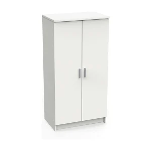 Dmora Schoenenkast Alcudia 35,3×54,6×108,4h cm Mat Wit 6 Planken 2 Deuren, Schoenenrek 7 Vakjes Dmora Schoenenkast Alcudia 35,3×54,6×108,4h cm Mat Wit 6 Planken 2 Deuren, Schoenenrek 7 Vakjes