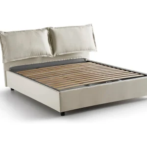 Italia Talamo Tweepersoonsbed Antonia Beige Afneembare Bekleding, Matrasmaat 160×200 cm Made in Italy
