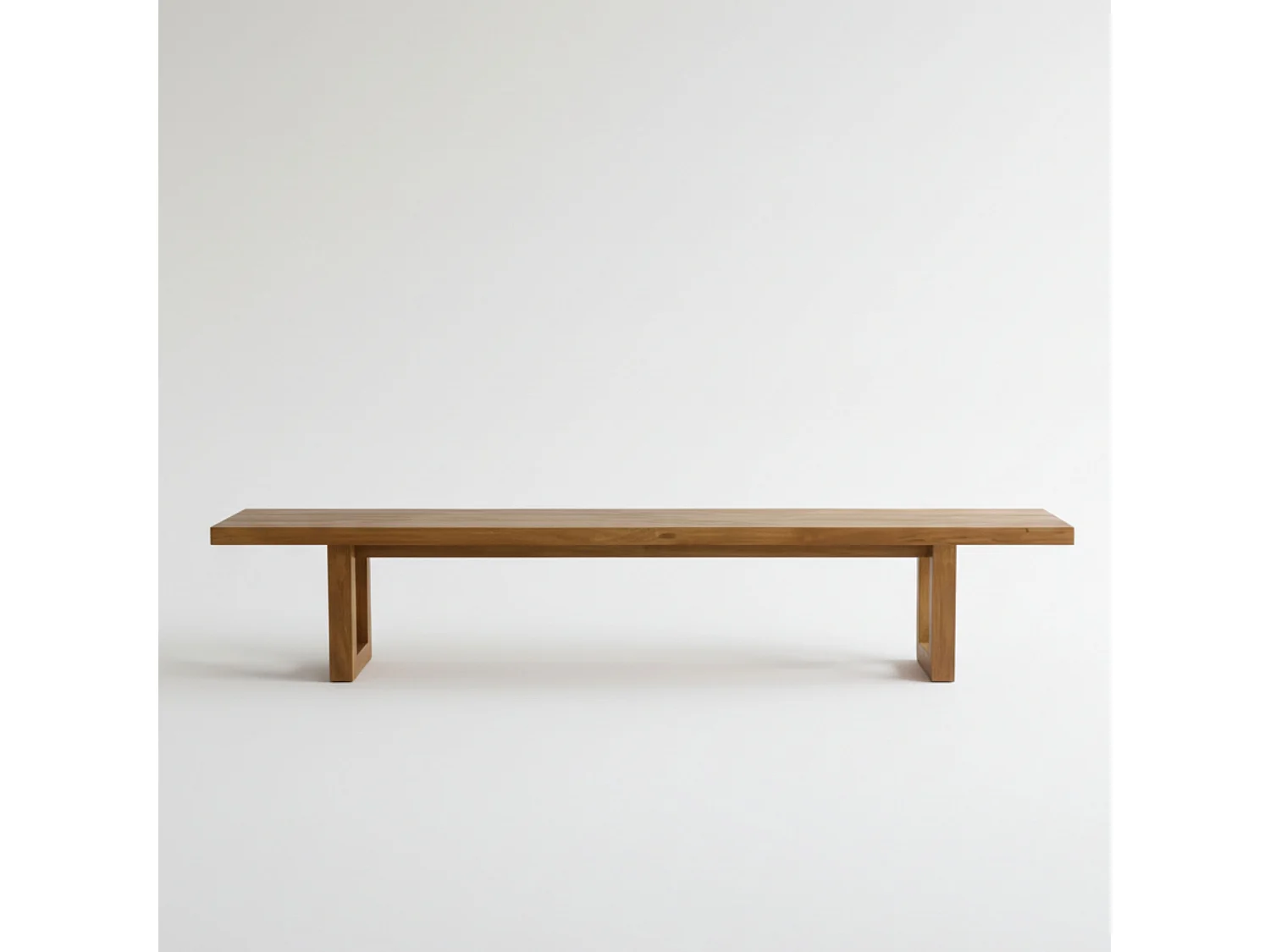 Bank Met Blokpoot - Naturel - 280
