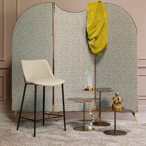Agaatkruk met antracietgrijze basis en beige eco-leer stof Agaatkruk met antracietgrijze basis en beige eco-leer stof