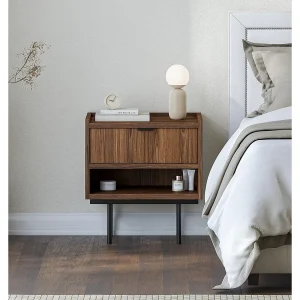 AX LIVING Nordiva Nachtkastje 40 cm Warmia Walnut hout modern