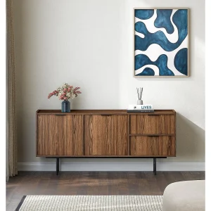 AX LIVING Nordiva Dressoir 150 cm met lade Warmia Walnut hout