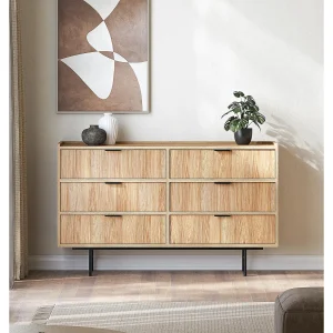 AX LIVING Nordiva Dressoir 150 cm met lade Hikora Natur hout modern
