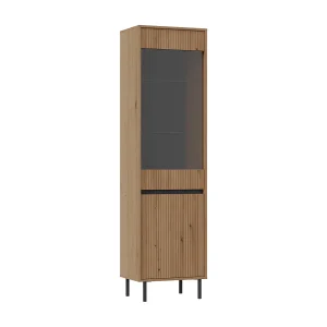 AX LIVING Vitrinekast BODRUM 2 deuren glas 56 cm eiken Evoke AX LIVING Vitrinekast BODRUM 2 deuren glas 56 cm eiken Evoke