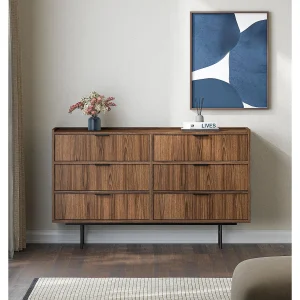 AX LIVING Nordiva Dressoir 150 cm met lade Warmia Walnut hout modern