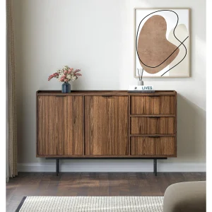 AX LIVING Nordiva Dressoir 150 cm met lade Warmia Walnut hout