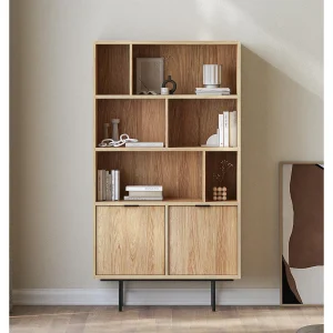 AX LIVING Nordiva Boekenkast 90 cm Hikora Natur hout modern AX LIVING Nordiva Boekenkast 90 cm Hikora Natur hout modern