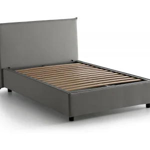 Talamo Italia Bed Anderhalf Persoon Ashasa Grijs Afneembare Hoes, Opbergruimte, Matras 120×190 cm Made in Italy Talamo Italia Bed Anderhalf Persoon Ashasa Grijs Afneembare Hoes, Opbergruimte, Matras 120×190 cm Made in Italy