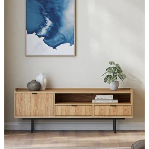 AX LIVING Nordiva TV-meubel 150 cm Hikora Natur hout modern AX LIVING Nordiva TV-meubel 150 cm Hikora Natur hout modern