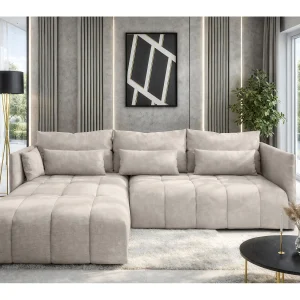 AX LIVING Hoekbank met slaapfunctie Cosmova 245 cm – beige