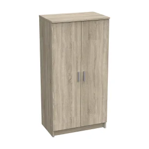 Dmora Schoenenkast Alcudia 35,3×54,6×108,4h cm Eiken Bruin 6 Planken 2 Deuren, Schoenenrek 7 Compartimenten Dmora Schoenenkast Alcudia 35,3×54,6×108,4h cm Eiken Bruin 6 Planken 2 Deuren, Schoenenrek 7 Compartimenten