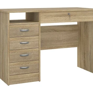 Amor bureau, Multifunctioneel bureau, PC-houder kantoortafel, Werkblad, 109×49 h76 cm, Eiken Amor bureau, Multifunctioneel bureau, PC-houder kantoortafel, Werkblad, 109×49 h76 cm, Eiken