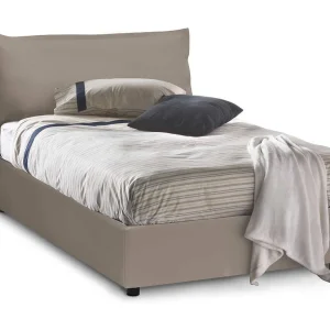 Talamo Italia Bed Anderhalf Angela Grijs Taupe Met Opbergruimte Matrasmaat 120×190 cm, Gevoerd Made in Italy Talamo Italia Bed Anderhalf Angela Grijs Taupe Met Opbergruimte Matrasmaat 120×190 cm, Gevoerd Made in Italy