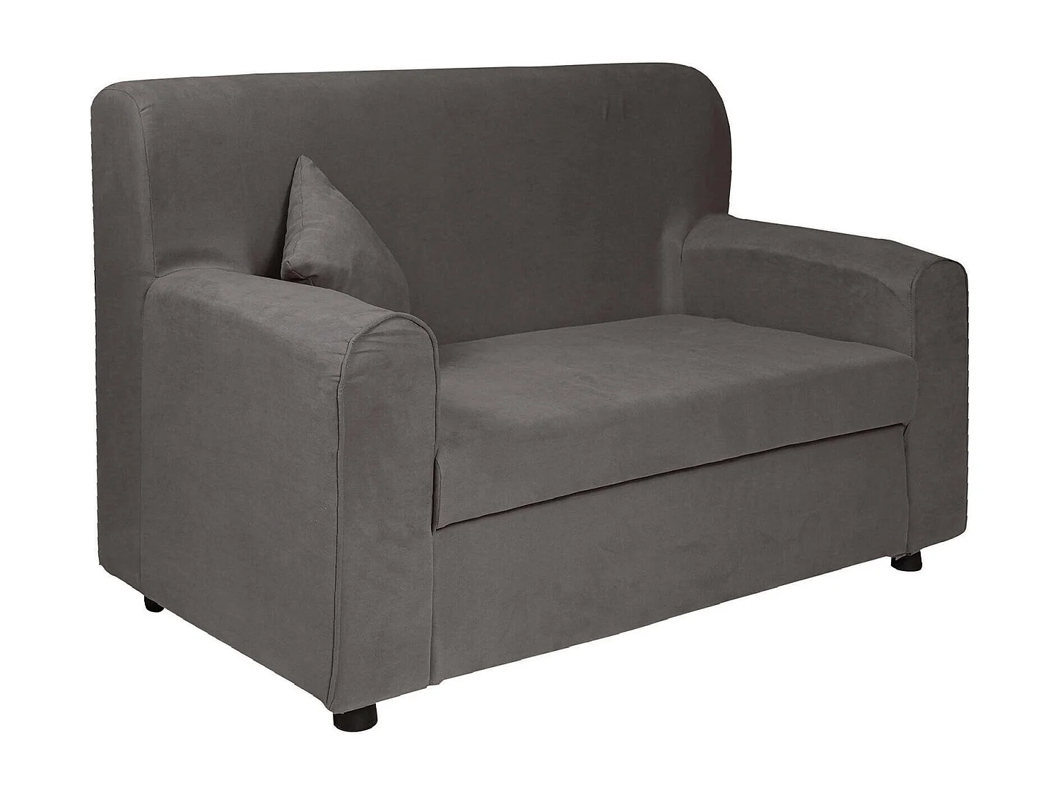 Dmora 2-zitsbank Baeza 73x125x85h cm Grijs, 2 Zitplaatsen, Standaard Armleuningen