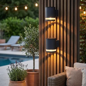 2 zonnewandlampen H11,5cm HELIO 2 zonnewandlampen H11,5cm HELIO