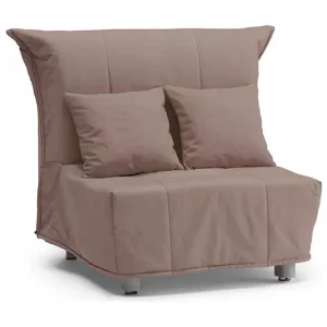 Talamo Italia Fauteuil Alma Grijs Taupe Afneembare Bekleding, Ondersteunt tot 200 kg, Zit Hoogte 40 cm Made in Italy