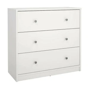Alert ladekast, Multifunctionele ladekast, Slaapkamerdressoir, Kast met lades, 72×30 h68 cm, Wit