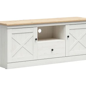 2-deurs TV-meubel met 1 lade 153 cm Victoria Wit en Hout 2-deurs TV-meubel met 1 lade 153 cm Victoria Wit en Hout