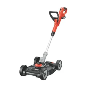 3-in-1 BLACK+DECKER 18V 28cm Grastrimmer met 2Ah accu, 2 snelheden, draaibare kop en automatische draadvoeding 3-in-1 BLACK+DECKER 18V 28cm Grastrimmer met 2Ah accu, 2 snelheden, draaibare kop en automatische draadvoeding