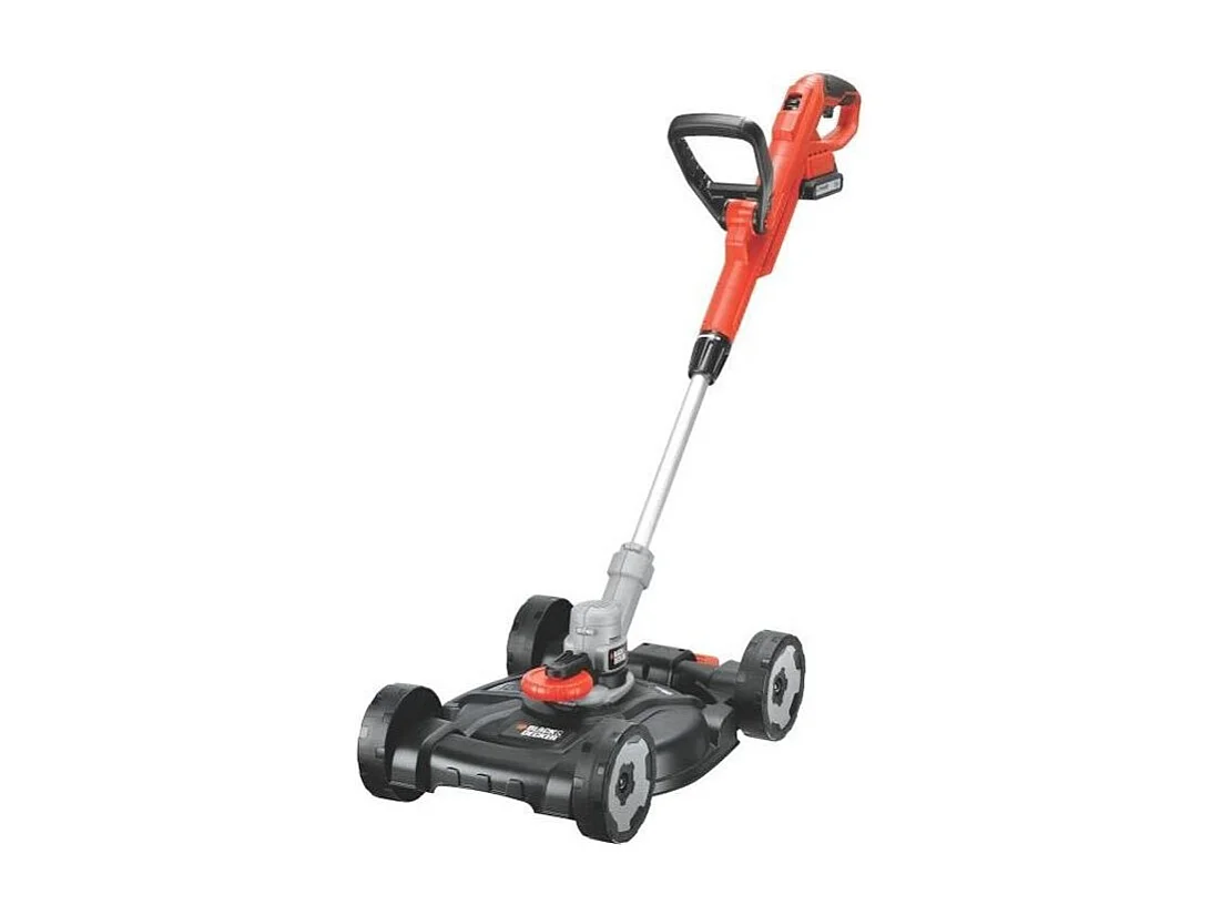3-in-1 BLACK+DECKER 18V 28cm Grastrimmer met 2Ah accu, 2 snelheden, draaibare kop en automatische draadvoeding
