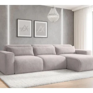 AX LIVING Hoekbank Ruyam 310 cm crème met slaapfunctie rechts AX LIVING Hoekbank Ruyam 310 cm crème met slaapfunctie rechts