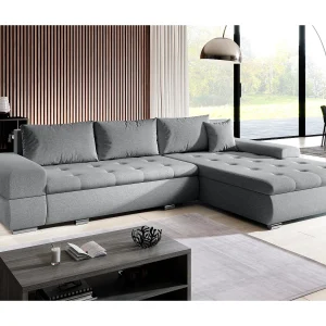 AX LIVING Hoekbank Sivaso grijs 310 cm met slaapfunctie AX LIVING Hoekbank Sivaso grijs 310 cm met slaapfunctie