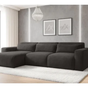 AX LIVING Hoekbank Ruyam 310 cm grijs met slaapfunctie links AX LIVING Hoekbank Ruyam 310 cm grijs met slaapfunctie links