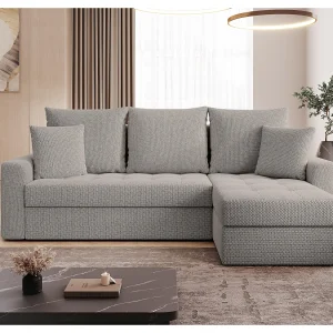 AX LIVING Hoekbank Karaman 238 cm beige met slaapfunctie en opbergruimte