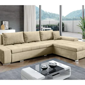 AX LIVING Hoekbank Tunceli beige 297 cm met slaapfunctie modern