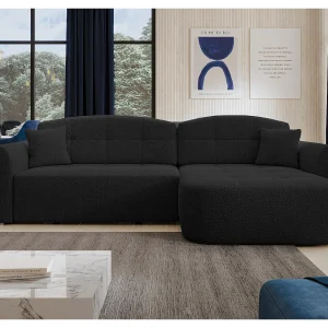 AX LIVING Hoekbank Nubio 282 cm zwart met slaapfunctie AX LIVING Hoekbank Nubio 282 cm zwart met slaapfunctie