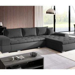 AX LIVING Hoekbank Sivaso donkergrijs 310 cm met slaapfunctie AX LIVING Hoekbank Sivaso donkergrijs 310 cm met slaapfunctie