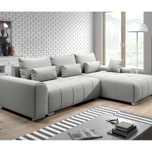 AX LIVING Hoekbank Rivolli 260 cm grijs met slaapfunctie en opbergruimte AX LIVING Hoekbank Rivolli 260 cm grijs met slaapfunctie en opbergruimte