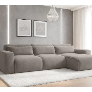 AX LIVING Hoekbank Ruyam 310 cm lichtbruin met slaapfunctie rechts AX LIVING Hoekbank Ruyam 310 cm lichtbruin met slaapfunctie rechts