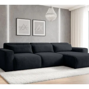 AX LIVING Hoekbank Ruyam zwart met slaapfunctie rechts AX LIVING Hoekbank Ruyam zwart met slaapfunctie rechts