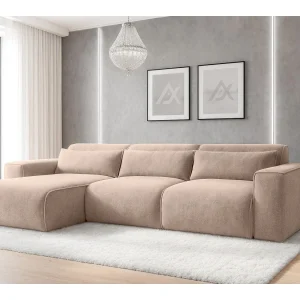 AX LIVING Hoekbank Ruyam 310 cm beige met slaapfunctie links AX LIVING Hoekbank Ruyam 310 cm beige met slaapfunctie links