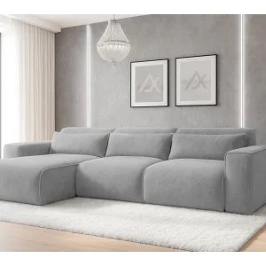AX LIVING Hoekbank Ruyam 310 cm donkergrijs met slaapfunctie links AX LIVING Hoekbank Ruyam 310 cm donkergrijs met slaapfunctie links