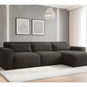 AX LIVING Hoekbank Ruyam 310 cm grijs met slaapfunctie rechts AX LIVING Hoekbank Ruyam 310 cm grijs met slaapfunctie rechts