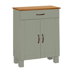Alby-Badkamerkast met 2 deuren 1 lade in houtlook groen