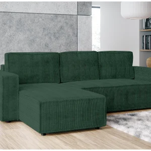 AX LIVING Hoekbank Aydin cord groen 258 cm met slaapfunctie AX LIVING Hoekbank Aydin cord groen 258 cm met slaapfunctie