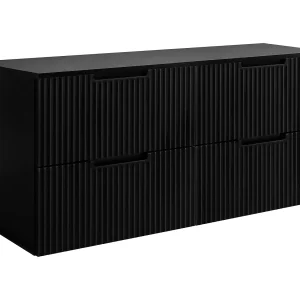 Badkamerkastje, zwart, 160 (2 x 80) x 58,6 x 46 cm