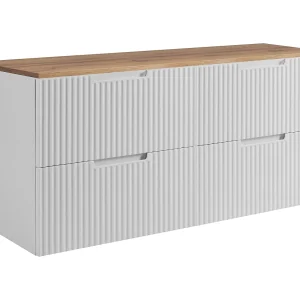 Badkamerkastje, wit / Craft eikenhout, 120 (2 x 60) x 58,6 x 46 cm Badkamerkastje, wit / Craft eikenhout, 120 (2 x 60) x 58,6 x 46 cm