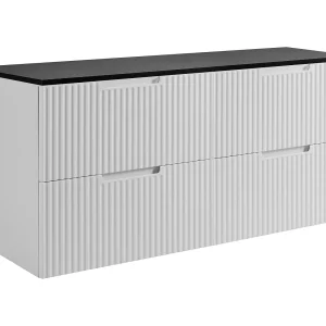 Badkamerkastje, wit/zwart, 160 (2 x 80) x 58,6 x 46 cm Badkamerkastje, wit/zwart, 160 (2 x 80) x 58,6 x 46 cm